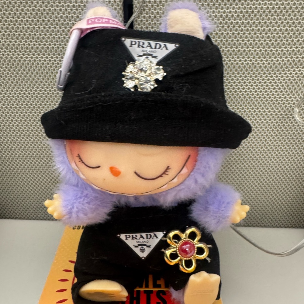Black and Purple LABUBU with Whimsical Charm